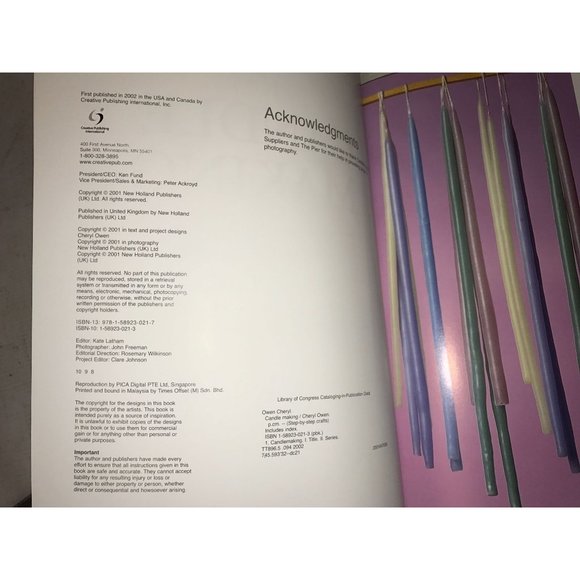 Step by Step Crafts Candle Making by Cheryl Owen Book - Picture 5 of 16